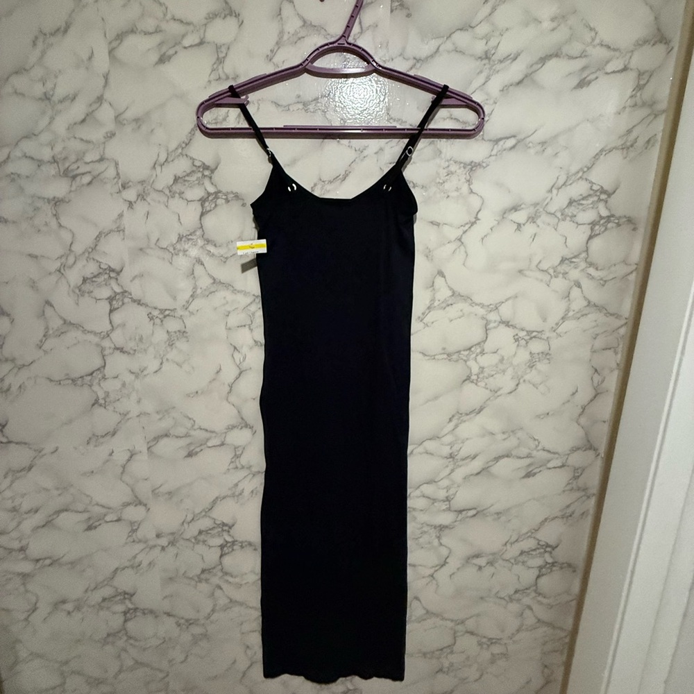 NEW Free People Black Spaghetti Strap Dress Size XS/S - Picture 5 of 5